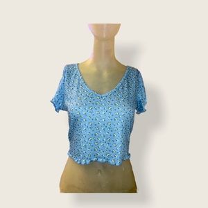 Floral crop top tee